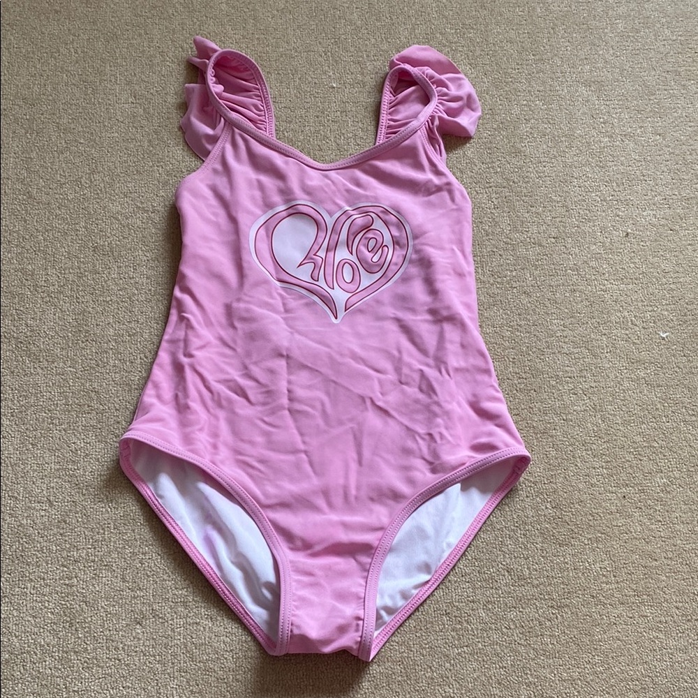 Chloe size 8 Pink Kids One Piece Swimsuit